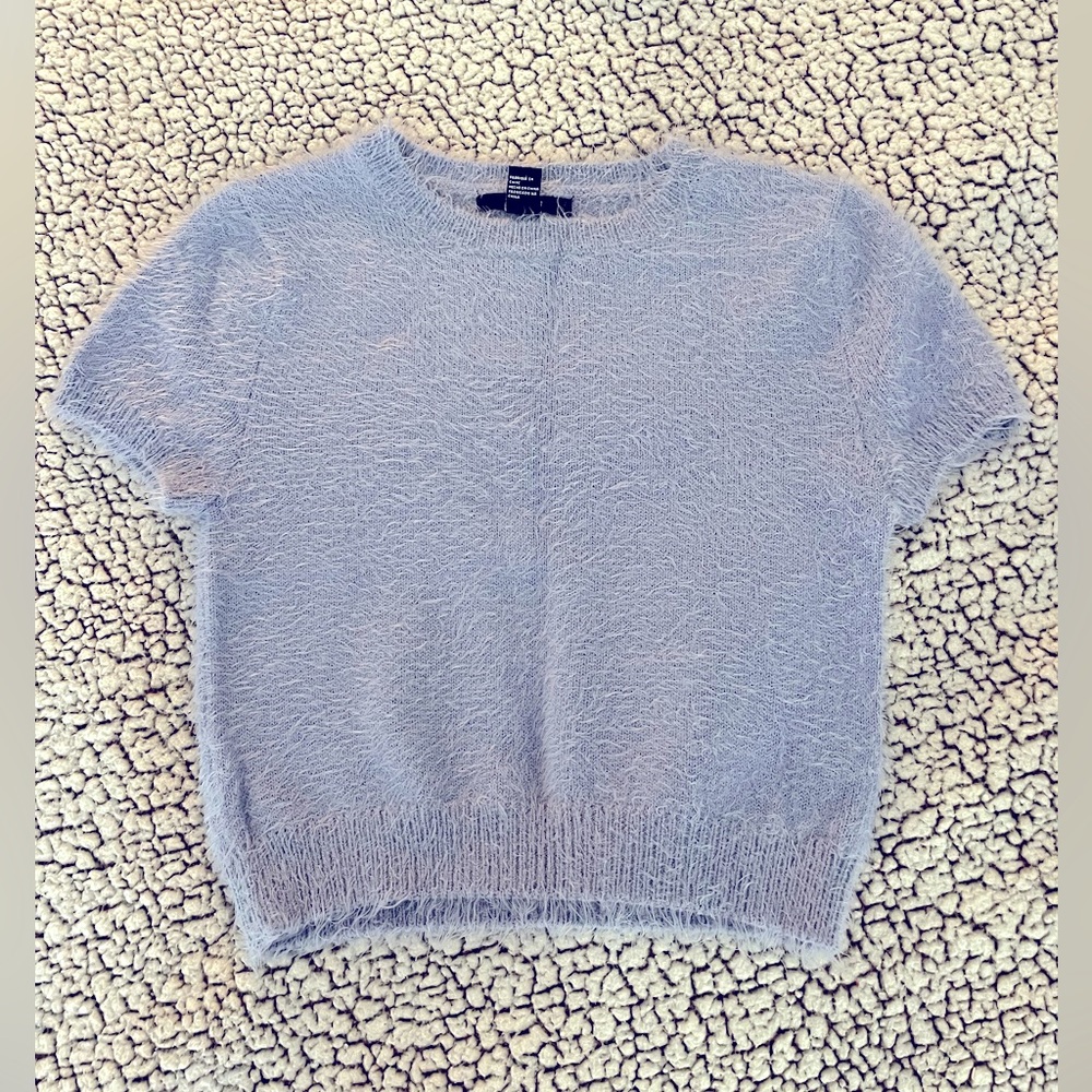 Lavender, eyelash, cropped sweater